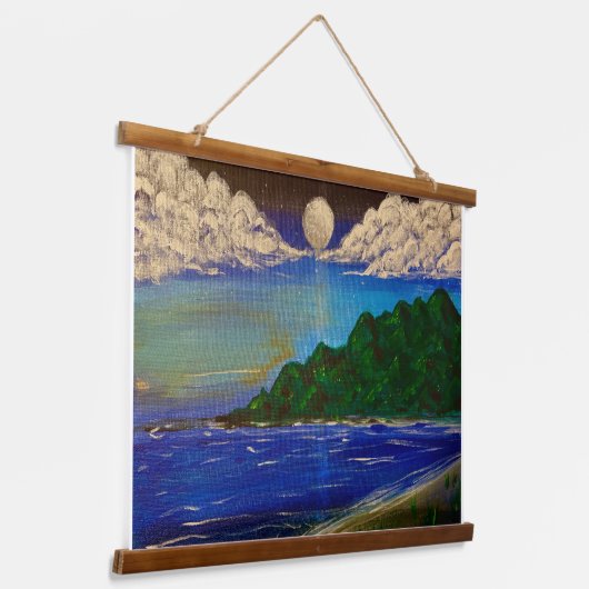 Kus de hemel hangend wandkleed (Gebogen)