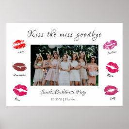 kus de juffrouw af vrijgezellenfeest lippen poster