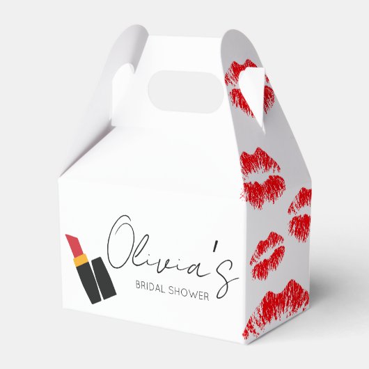 Kus de juffrouw gedag bruidsfeest bedankdoosjes (Voorkant Zijde)