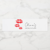 Kus de juffrouw gedag bruidsfeest waterfles etiket (Enkel label)