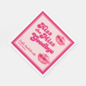 Kus de juffrouw gedag vrijgezellenfeest partij servet (Hoek)