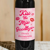 Kus de juffrouw goedendag vrijgezellenfeest  wijn etiket