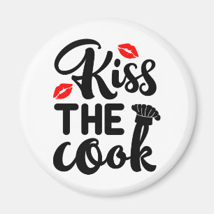Kus de kok, bakker, chef, koken bakken keuken magneet