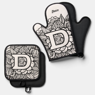 Kus De Kok Eten Chef Keuken BBQ Bakker Monogram Ovenwant & Pannenlap Set