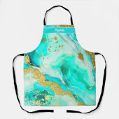 Kus de kok Food Chef Keuken BBQ Baker Marmer Schort (Voorkant)