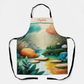 Kus de kok Food Chef Keuken BBQ Baker Natuurlijk Schort (Voorkant)