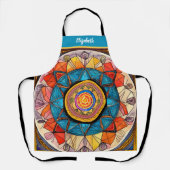 Kus de kok Food Chef Keuken BBQ geometrisch Schort (Voorkant)