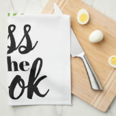 Kus de kok Groene Kikker Prins Kroon Grappig Theedoek (Quarter Fold)