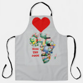 Kus de kok! Ik hou van Afrika Schort (Voorkant)