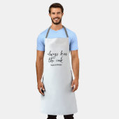 Kus de kok, keuken uitdrukkingen gepersonaliseerd schort (Gedragen)
