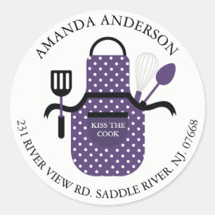 Kus De Kok Schort Keuken Adres Label Sticker