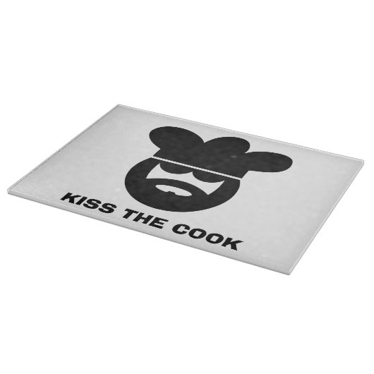 Kus de kookglassnijplank met chef-afbeelding snijplank (Hoek)