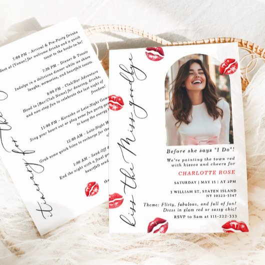 Kus de laatste kus voor Miss Hen Kaart