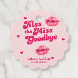 Kus de Miss Afscheid Bachelorette Meisjes reis Bedankjes Labels