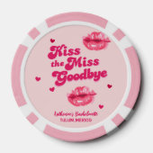 Kus de Miss Afscheid Bachelorette Meisjes reis Poker Chips (Achterkant)