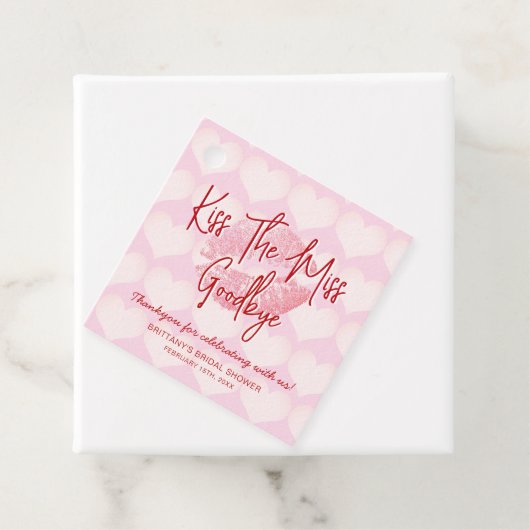 Kus De Miss Goedendag Verloofdags Bruidsfeest Bedankjes Labels (In situ)