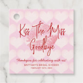 Kus De Miss Goedendag Verloofdags Bruidsfeest Bedankjes Labels (Voorkant)