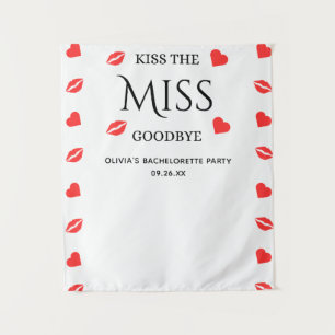 Kus de Miss Goodbye Bachelorette Foto Achtergrond Wandkleed