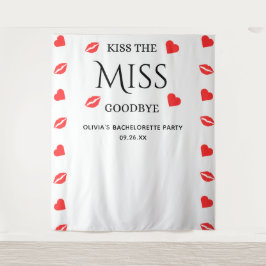Kus de Miss Goodbye Bachelorette Foto Achtergrond Wandkleed