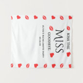 Kus de Miss Goodbye Bachelorette Foto Achtergrond Wandkleed (Voorkant (horizontaal))