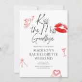 Kus de Miss Goodbye Bachelorette Kaart (Voorkant)