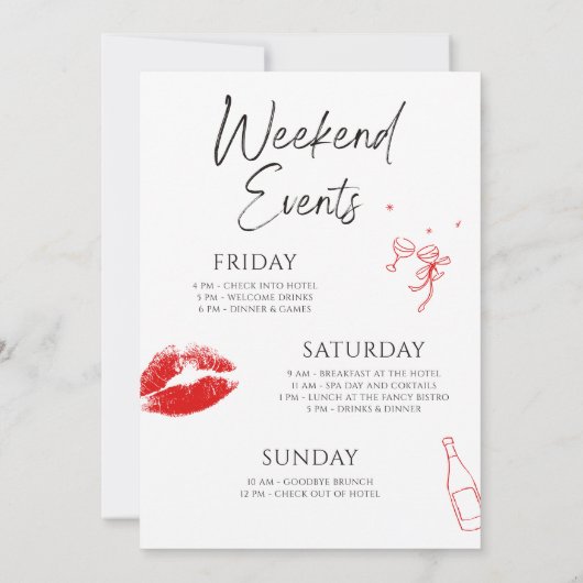 Kus de Miss Goodbye Bachelorette Kaart (Achterkant)