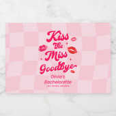 Kus de Miss Goodbye Bachelorette Likeurfles Etiket (Enkel label)