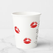 Kus de Miss Goodbye Bachelorette Papieren Bekers (Voorkant)