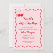 Kus de Miss Goodbye Bachelorette Party Kaart (Voorkant)