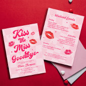 Kus de Miss Goodbye Bachelorette Party Kaart