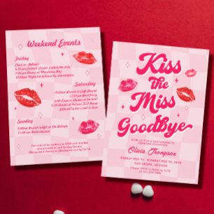 Kus de Miss Goodbye Bachelorette Party Kaart