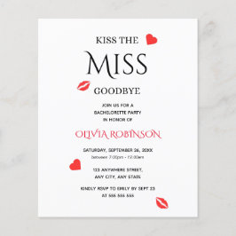 Kus de Miss Goodbye Bachelorette Party Uitnodigen