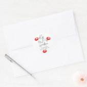 Kus de Miss Goodbye Bachelorette Ronde Sticker (Envelop)
