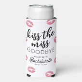 Kus de Miss Goodbye Bachelorette Seltzer Blikjeskoeler (Seltzer Voorkant)
