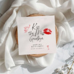Kus de Miss Goodbye Bachelorette Servet<br><div class="desc">Vier de laatste dagen van de bruid-to-be als een alleenstaande dame met onze heerlijke "Kiss the Miss Goodbye" Bachelorette servetten. Dit ontwerp legt de geest van plezier en feest vast en vormt het podium voor een onvergetelijk weekend met vrienden. Charmante handgetekende illustraties, zoals een lippenstiftkus, martini-glas en een beetje cupido,...</div>