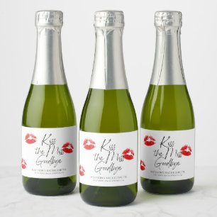 Kus de Miss Goodbye Bachelorette Sparkling Wijnetiket