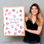 Kus de Miss Goodbye Bachelorette spel Keepsake Poster<br><div class="desc">Omarm de vreugde van pre-bruiloft feesten met onze 'Kiss The Miss Goodbye' Bachelorette Game Keepsake Poster, een heerlijke aanvulling op elk vrijgezellenfeest of vrijgezellenfeest. Deze leuke en humoristische activiteit nodigt gasten uit om hun stempel te drukken met lippenstiftkusjes, waardoor een gekoesterde aandenken ontstaat voor de aanstaande bruid om te koesteren....</div>
