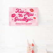 Kus de Miss Goodbye Bachelorette Welkom Spandoek (Insitu)