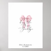 Kus de Miss Goodbye Pink Bow Bachelorette Poster (Voorkant)