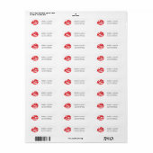 Kus de Miss Goodbye Rode Kus Retouradres Etiket (Full Sheet)