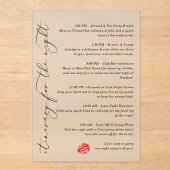 Kus de Miss Goodbye-route voor de nacht Acryl Uitnodigingen (Voorkant)