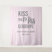 Kus de Miss Goodbye Roze Vrijgezellenfeest achterg Wandkleed (Voorkant)