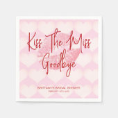 Kus De Miss Goodbye Valentijns Bruidsmeisjesfeest Servet (Voorkant)