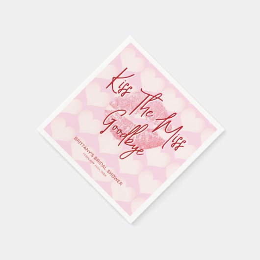 Kus De Miss Goodbye Valentijns Bruidsmeisjesfeest Servet (Hoek)