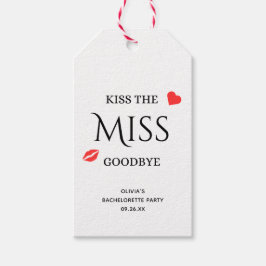 Kus de Miss Goodbye Vrijgezellenfeest Bachelorette Cadeaulabel