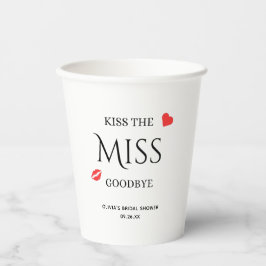 Kus de Miss Goodbye Vrijgezellenfeest Bachelorette Papieren Bekers
