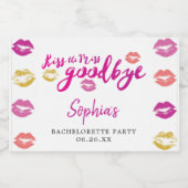 Kus De Miss Vaarwel Mini Mousserende Wijn Label Sparkling Wijnetiket (Enkel label)