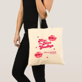 Kus de miss vaarwel vrijgezellenbruidsmeisje cadea tote bag (Voorkant (product))