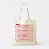 Kus de miss vaarwel vrijgezellenbruidsmeisje cadea tote bag (Achterkant)