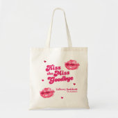 Kus de miss vaarwel vrijgezellenbruidsmeisje cadea tote bag (Voorkant)